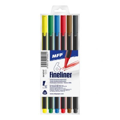 Fineliner triunghiular, 6 culori