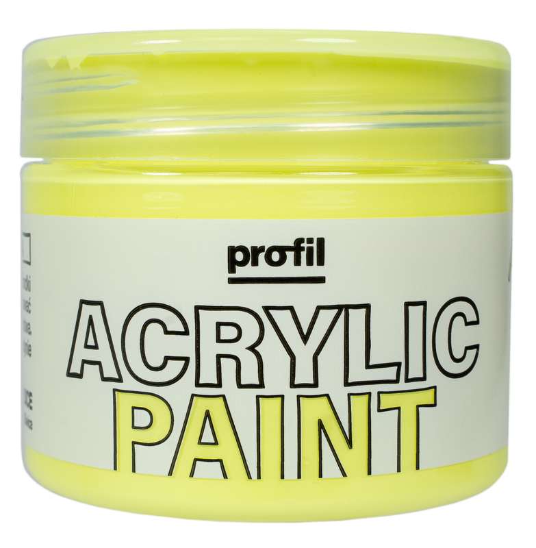 Vopsea acrilica pahar, galben neon, 50 ml
