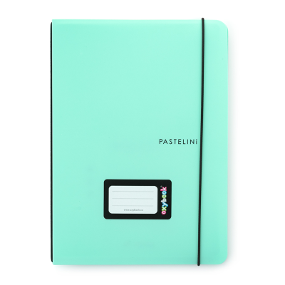 Caiet A5, dictando, verde pastel, coperta plastic + elastic